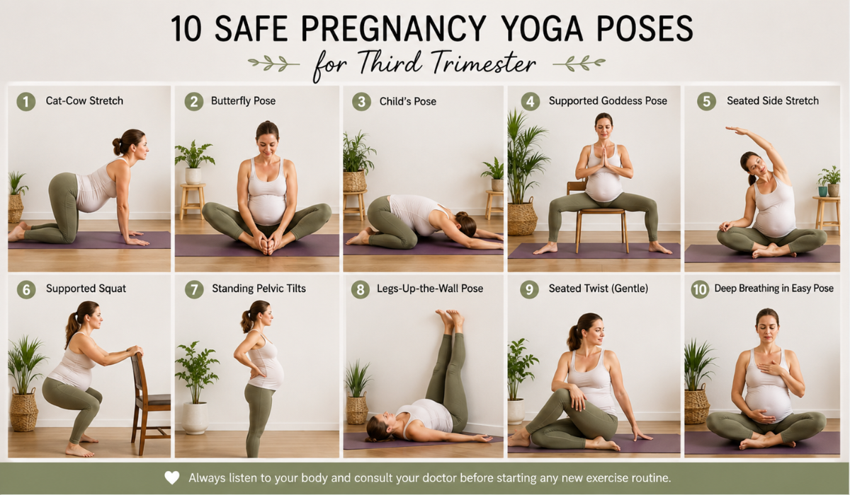 pregnancy yoga poses third trimester