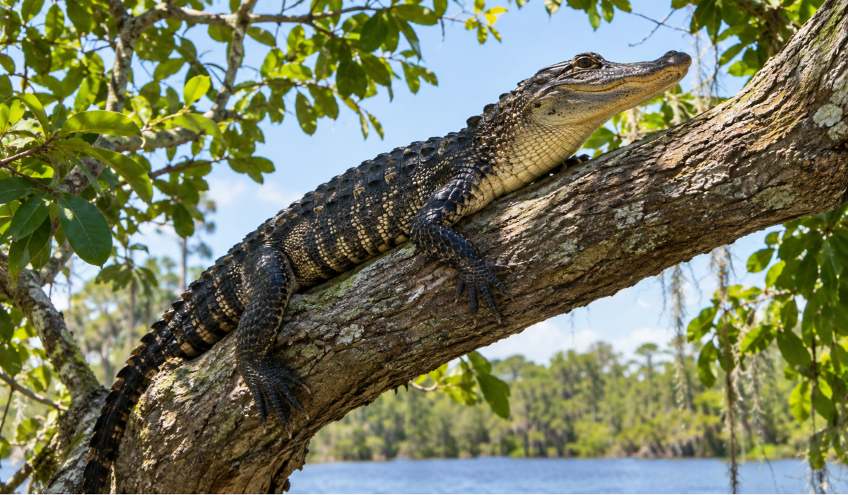 can alligators climb trees